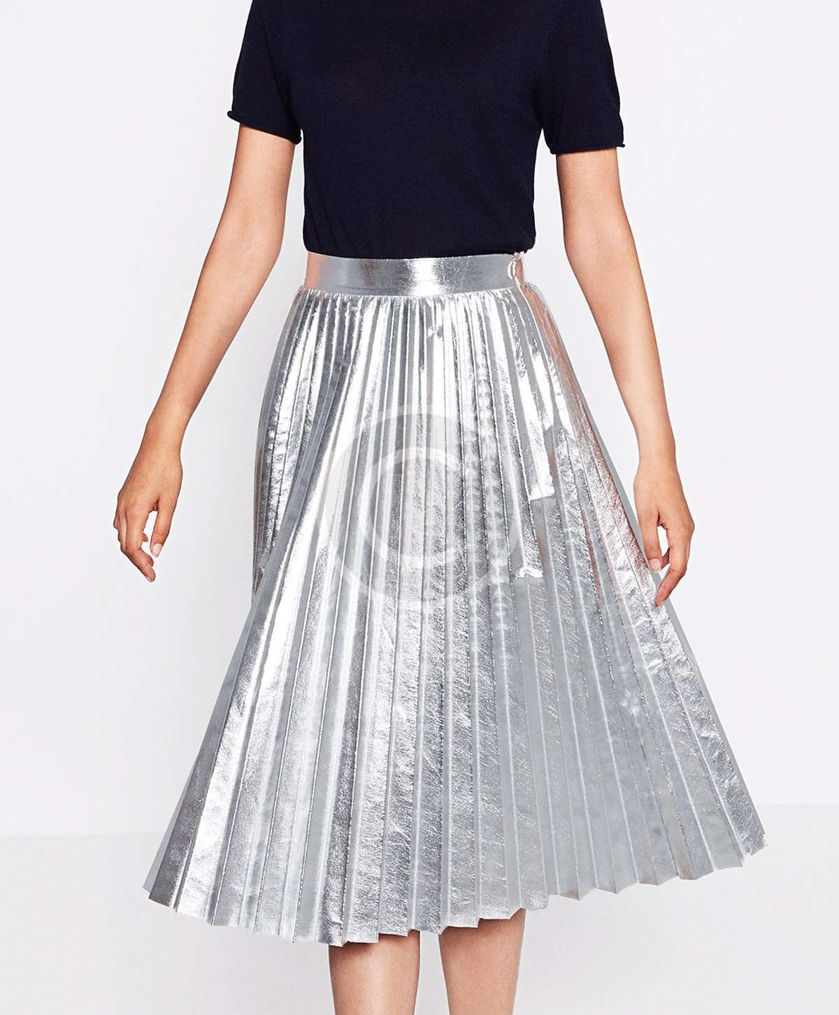 Silver Midi Skirt - Image 2